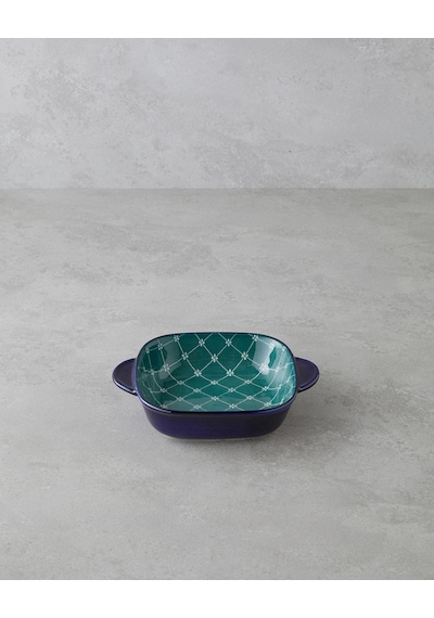 English Home Plantopia Porselen Kayık Tabak 18x14 Cm Lacivert-yeşil Lacivert-yeşil