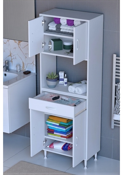 Eliusta Artex 55 Cm Yüksek Organizasyonlu Boy Dolabı 55x173x32,5 Cm Beyaz Banyo/mutfak Dolabı Beyaz Eliusta Artex 55 Cm Yüksek Organizasyonlu Boy Dolabı 55x173x32,5 Cm Beyaz Banyo/mutfak Dolabı Beyaz