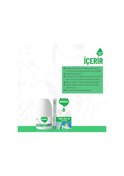 %100 Doğal Roll-on Aloe Vera 50 Ml