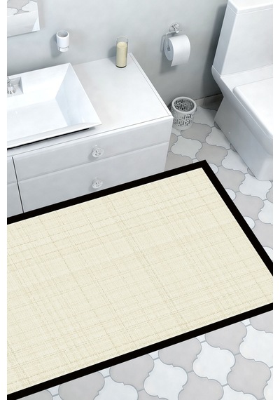 Kaymaz Taban Djt Banyo Mutfak Salon Halı Trend Dokuma Desen E5007 Açık Krem