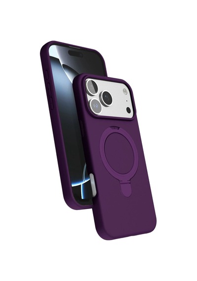 Apple, Uyumlu iPhone 17 Pro Regal Magsafe Standlı Kapak - Derin Mor