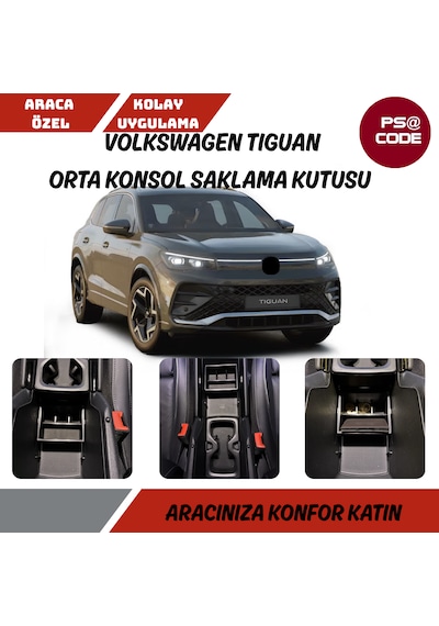 Volkswagen Tiguan 2024 Ve Üzeri Orta Konsol Saklama Kutusu-kolçak