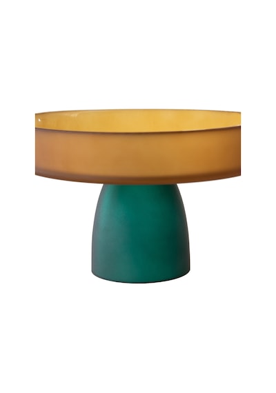Mudo Home Colors Ayaklı Cam Sunum 18cm -amber Çok Renkli