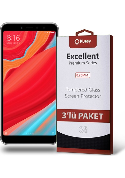 Xiaomi Redmi S2 ile Uyumlu Kırılmaz Cam Ekran Koruyucu Ekonomik 3'lü Paket