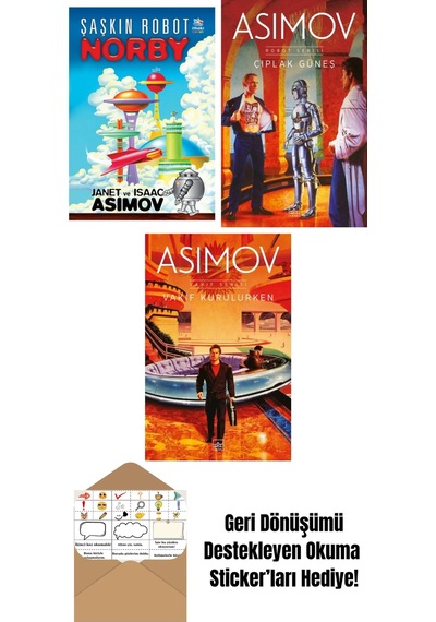 Şaşkın Robot Norby + Çıplak Güneş Robot Serisi 2. Kitap + Vakıf Kurulurken Vakıf Serisi 6. Kitap