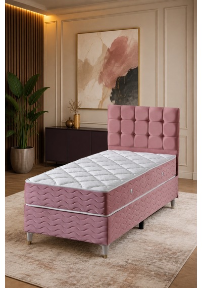 90x190 Bengü Tek Kişilik Set Baza Başlık Yatak 90 x 190