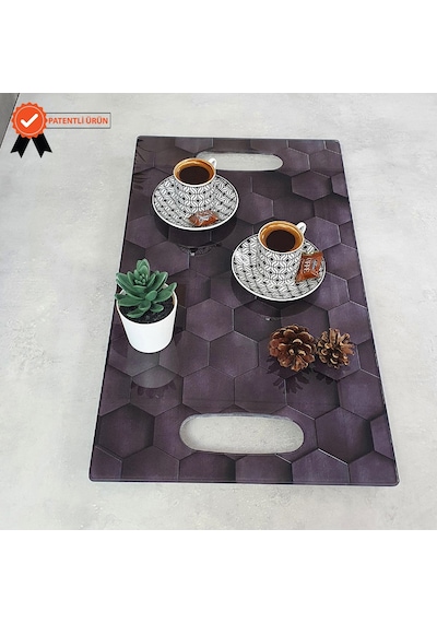 Decorita Cam Tepsi Petek Desen 29Cm X 52Cm