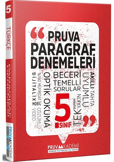Pruva Akademi 2025 5. Paragraf Denemeleri Güncel Müfredat