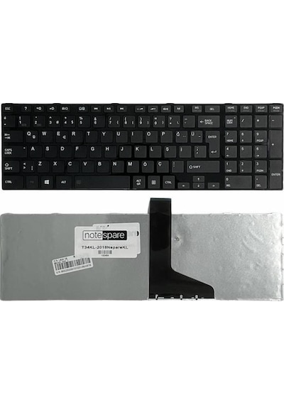 Toshiba Uyumlu Satellite C850-c1k, C850-c1r, C850-c1s, C850-c1w Klavye Tr Siyah