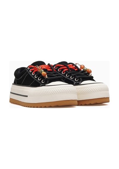 Guja Kadın Bağcık Aksesuarlı Günlük Sneaker Ayakkabı 26k 26k366-1 Siyah