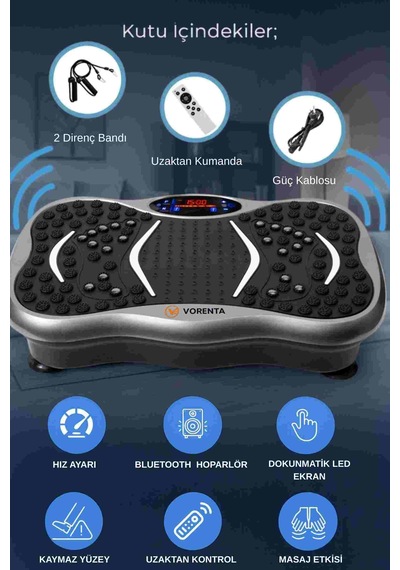 Fit Plus Yüksek Titreşimli 5 Programlı Spor Kondisyon Aleti Ve Egzersiz Aleti