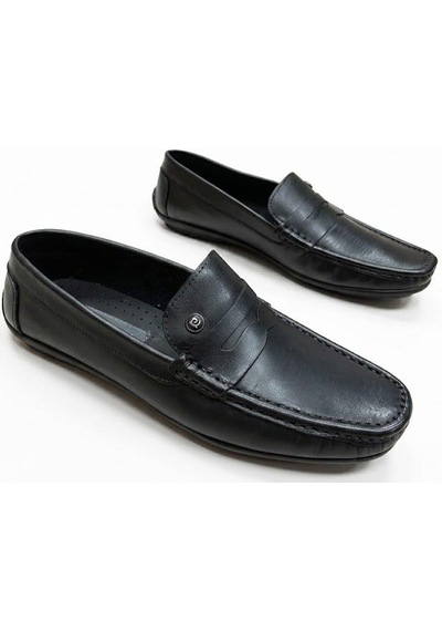 Pierre Cardin 90220 Rahat Esnek Hakiki Deri Erkek Loafer Ayakkabı Siyah