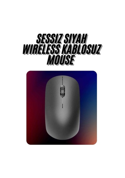 Kablosuz Bağlantı Yüksek Hassasiyetli Kablosuz Wireless Siyah Mouse Diğer