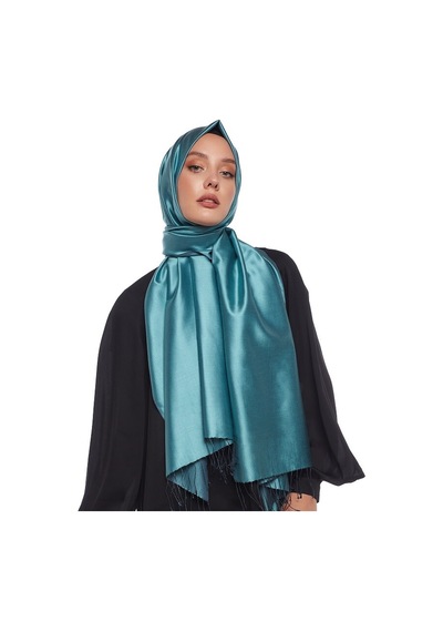 İpek Evi 0927 Çift Taraflı İpek Şal Mentol