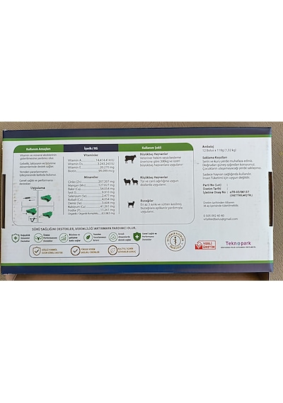 Vita Feed Besi Ve Süt Bolus 110 Gr 12 Adet