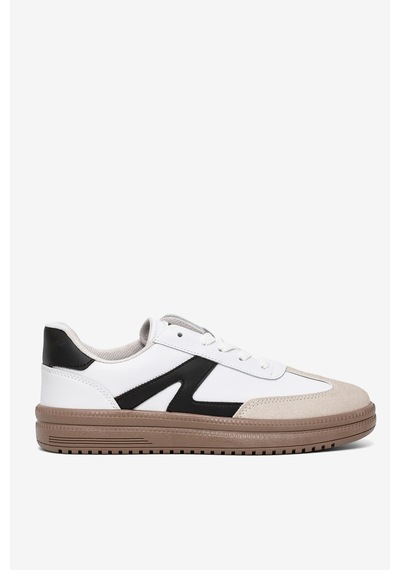 Tonny Black Rahat Kalıp Kauçuk Taban Bağcıklı Sneaker Kadın Beyaz Siyah Sneaker Tbtyldz005