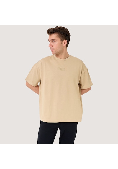 Krem Fila Erkek T-shirt Delgado Fam0564 Krem