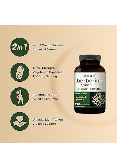 Naturebell Berberine 1500 MG 240 Tablet