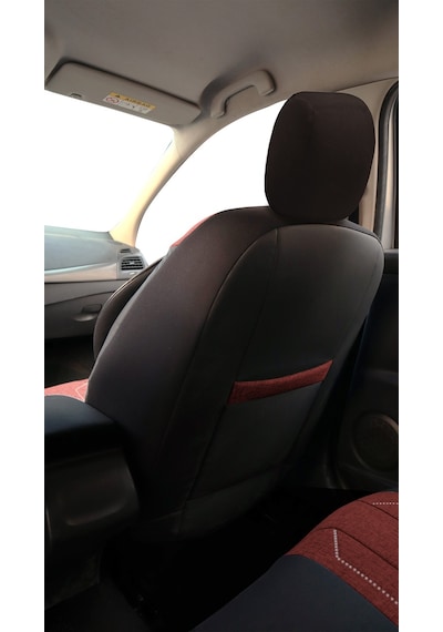 Minderland Axiom Comfort Serisi Oto Koltuk Kılıfı, Keten-deri / Bordo, Tofaş Doğan İle Uyumlu