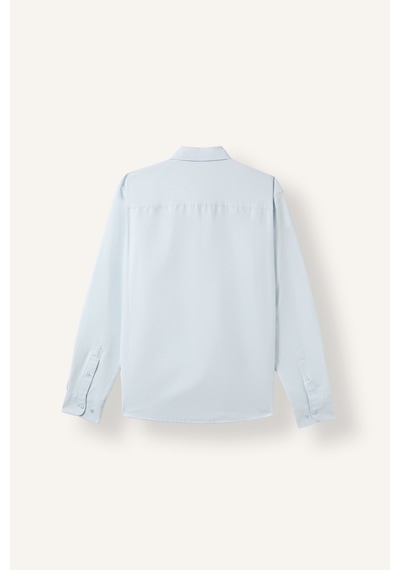 Defacto Modern Fit Polo Yaka Uzun Kollu Gömlek G0375ax26aube144 Mavi-be144