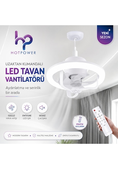 360 Dönebilen E27 Tavan Vantilatörü Ampul Led Işık Uzaktan Kumandalı Rgb Renkli Kısılabilir Vantilatör