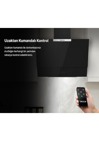 Tecna DA 671EB Dokunmatik Dekoratif Camlı Davlumbaz
