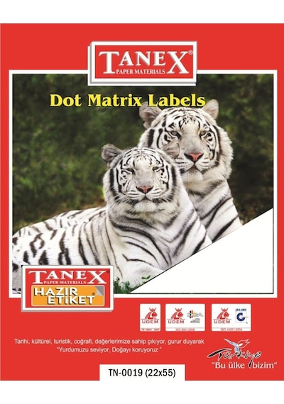 Tanex Sürekli Form Etiket 3172 Lİ 22x55 TN 0019