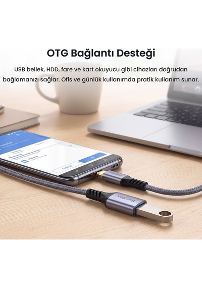 Veggieg Usb-c To Usb-a Dişi Otg Adaptör Usb 3.2 10gbps Type-c Dönüştürücü