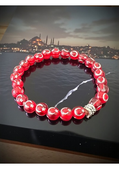 29 Ekim Bilekliği 102.yıl Ay Yıldız Bileklik - 4 Adet Bileklik Kırmızı