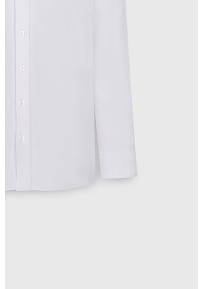 Ac&Co / Altınyıldız Classics Erkek Beyaz %100 Pamuk Slim Fit Dar Kesim Düğmeli Yaka Oxford Gömlek