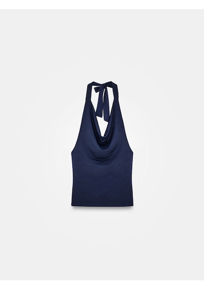 Dilvin 32973 Degaje Yaka Top-k.lacivert