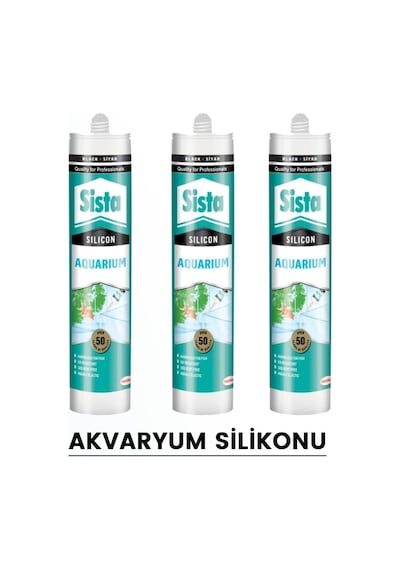 Sista Şeffaf Akvaryum Silikonu 310 Ml Henkel (3 Adet) Şeffaf