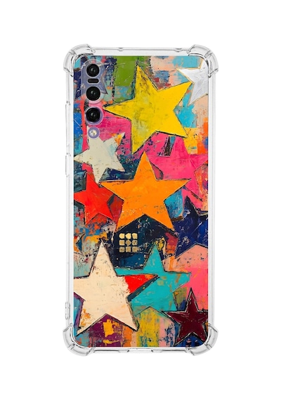 Printify Huawei P20 Pro İle Uyumlu Düşlerin Dansı Serisi Yıldız Dansı Tasarımlı Uv Baskılı Köşe Korumalı Antişok Kılıf Şeffaf