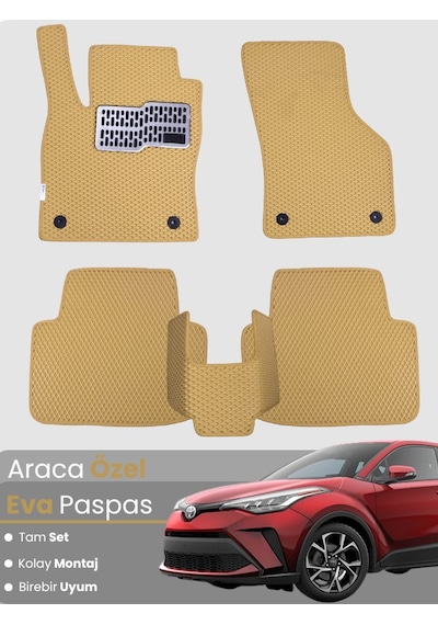 Toyota C-hr Hybrid 2016-2019 Uyumlu Eva Paspas Tam Set Oto Paspas,araca Özel,kolay Montaj