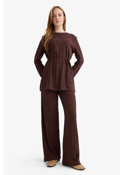 Defacto Wide Leg Geniş Bol Paça Pantolon F6368ax25aubn328 Kahve