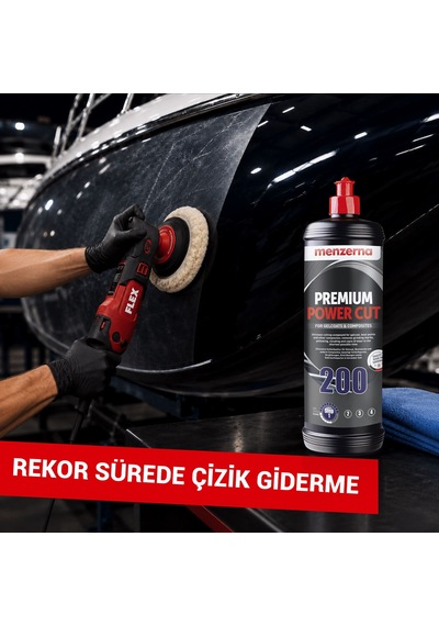 Menzerna Power Cut 200 Jelkot Boya Kompozit Çizik Giderici Kalın Pasta 1 Lt Fiberglas Marin Tekne
