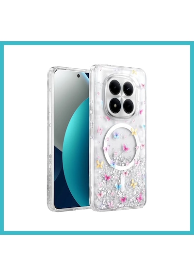 Bezos Onegif Redmi Note 15 Pro Plus 5g Uyumlu Misk Simli Magsafe Kapak - Desen 4 Dfnbez
