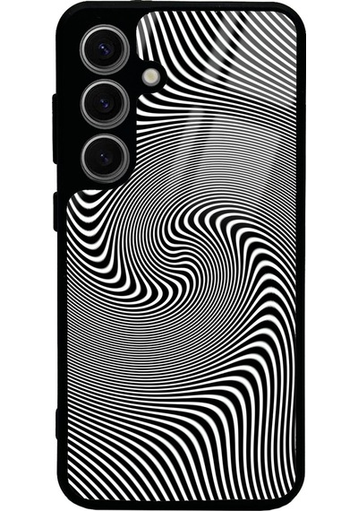 Samsung Uyumlu S24 Triptrance Wave Tasarımlı Glossy Telefon Kılıfı Çok Renkli