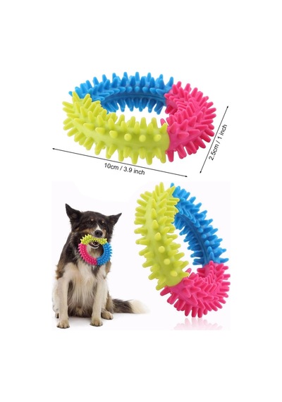 Köpek Isırma Aparatı Diş Eğitimi İçin Silikon Diş Isırma Aparatı Renkli Köpek Oyuncağı