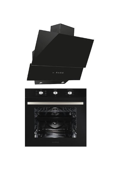 Alveus İnci MFA 614 - MOD 3000 Siyah Ankastre Set