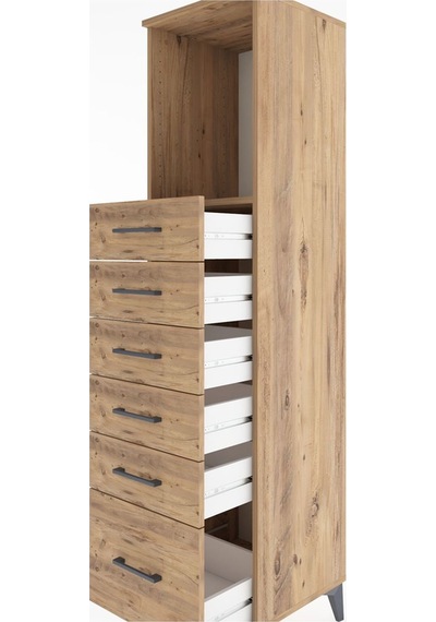 Hyperion Dolap Tek Raflı 6 Çekmeceli 44x44x182 Çam-çam Çam Hyperion Dolap Tek Raflı 6 Çekmeceli 44x44x182 Çam-çam Çam
