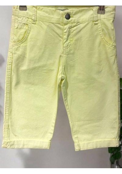Zekids Erkek Çocuk Dokuma Kapri Şort-10726 Sarı