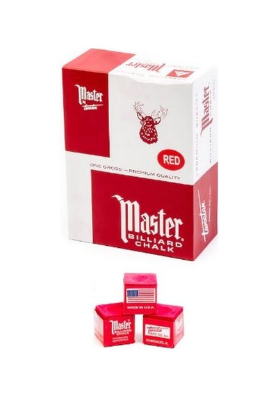 Master 144'lü Kırmızı Bilardo Tebeşiri