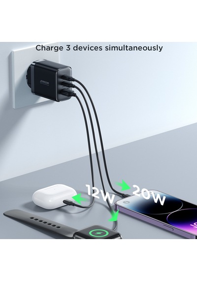 Joyroom TCF10 32 W 1 USB + 2 Type-C Hızlı Şarj Adaptörü
