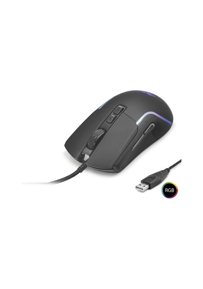 Ergonomik Rgb Optik Mouse 1200-2400 Dpi Usb Siyah