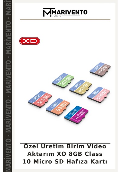Özel Üretim Birim Video Aktarım Xo 8gb Class 10 Micro Sd Hafıza Kartı
