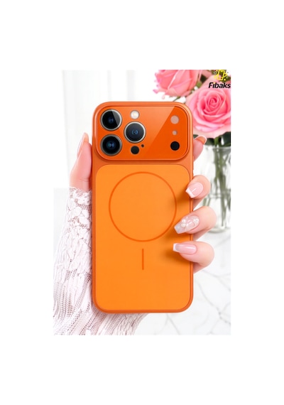 Fibaks iPhone 14 Pro Max Uyumlu Kılıf 17 Pro Max Çevirici Magsafe Kamera Lens Korumalı Camlı Dönüştürücü