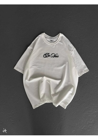Assema Erkek Baskılı T-shirt Kısa Kol Bisiklet Yaka Regular Fit Rahat Kalıp Günlük Tişört - Beyaz Çok Renkli