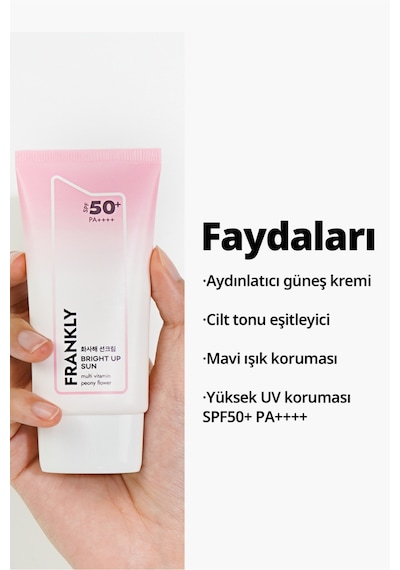 Frankly Ton Eşitleyici Ve Aydınlatıcı Bright Up Güneş Kremi SPF50+ 50 ML