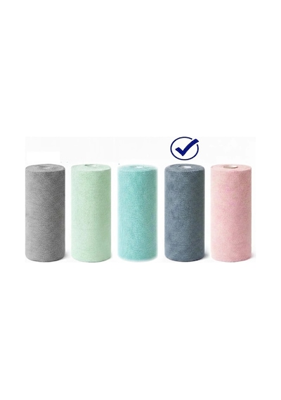 Fb Cup 20'li Rulo Mikro-fb Çok Amaçlı %100 Mikrofiber Temizlik Bezi 25x32 Kopart Kullan Indigo Mavisi Turkuaz